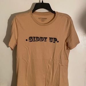 Kittenish giddy up tee
